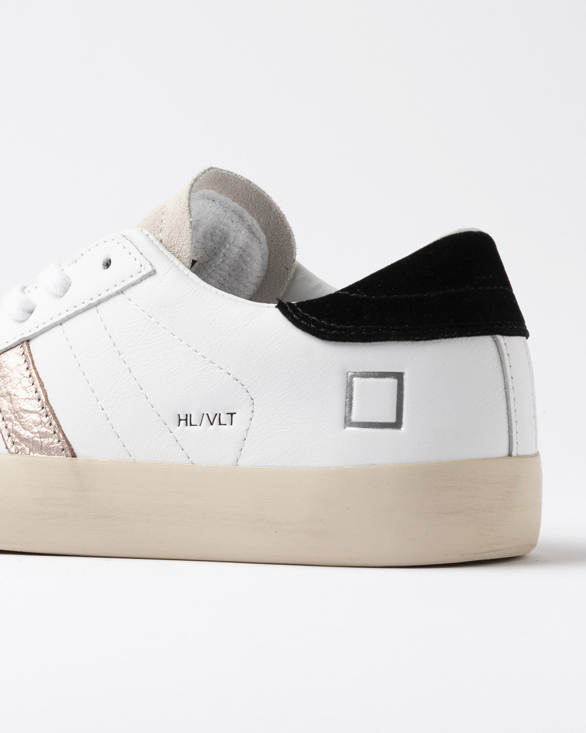 D.A.T.E. Sneaker Hill Low Shiny White-Black