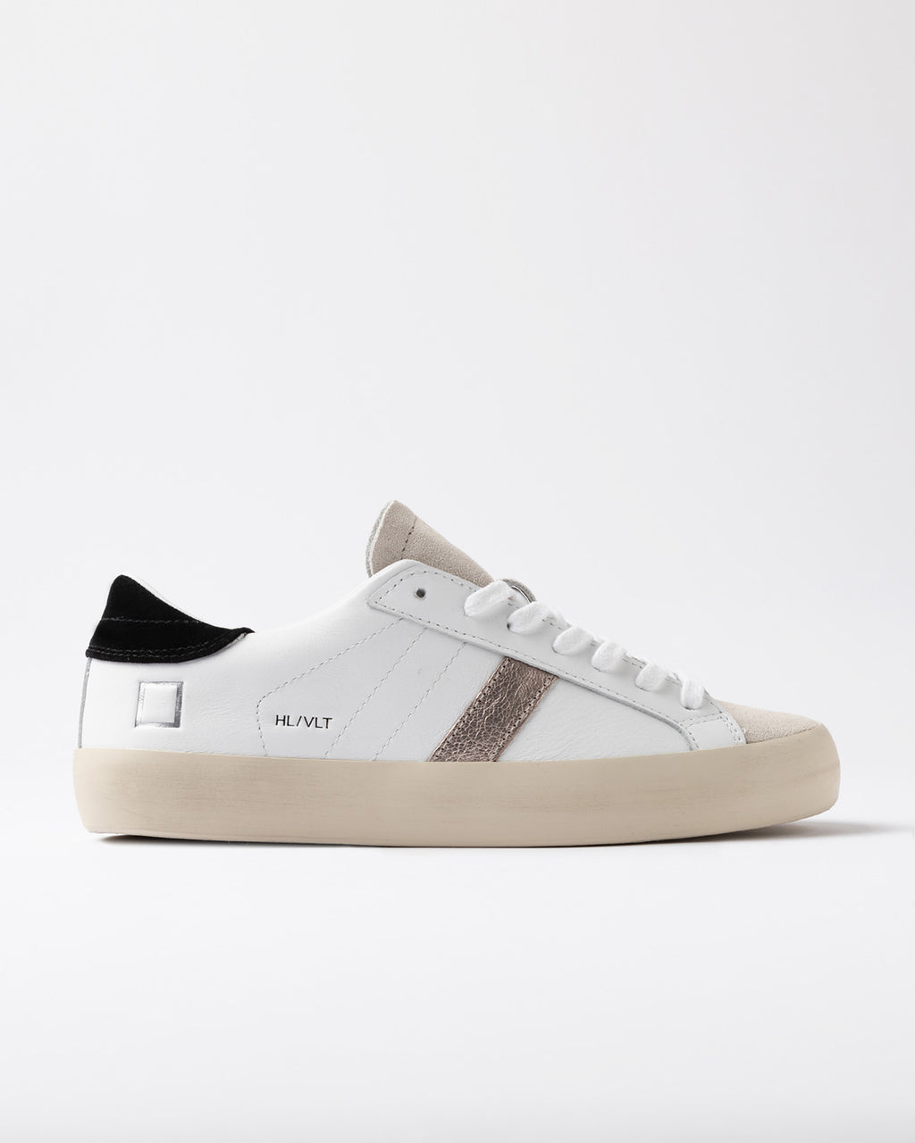 D.A.T.E. Sneaker Hill Low Shiny White-Black