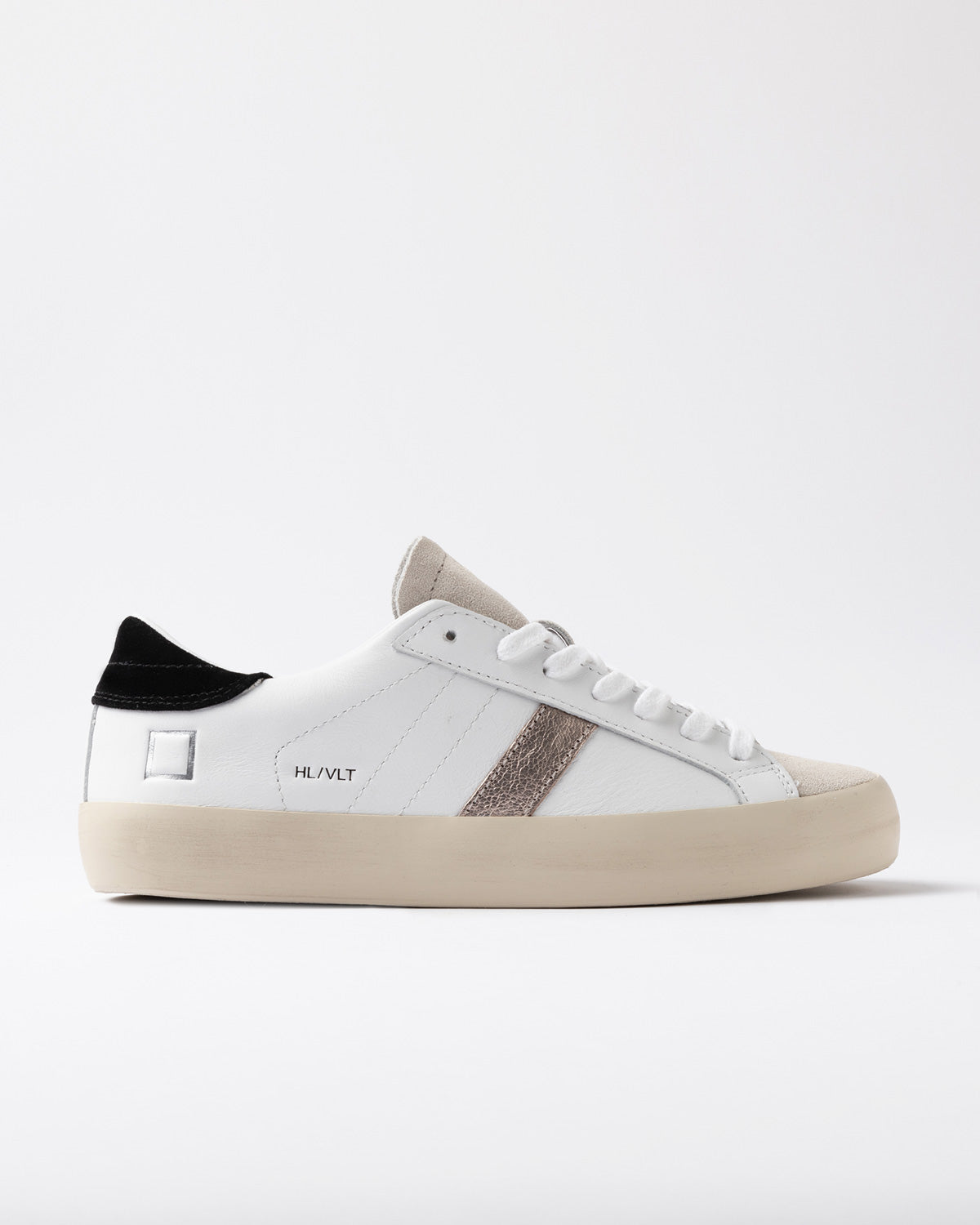 D.A.T.E. Sneaker Hill Low Shiny White-Black