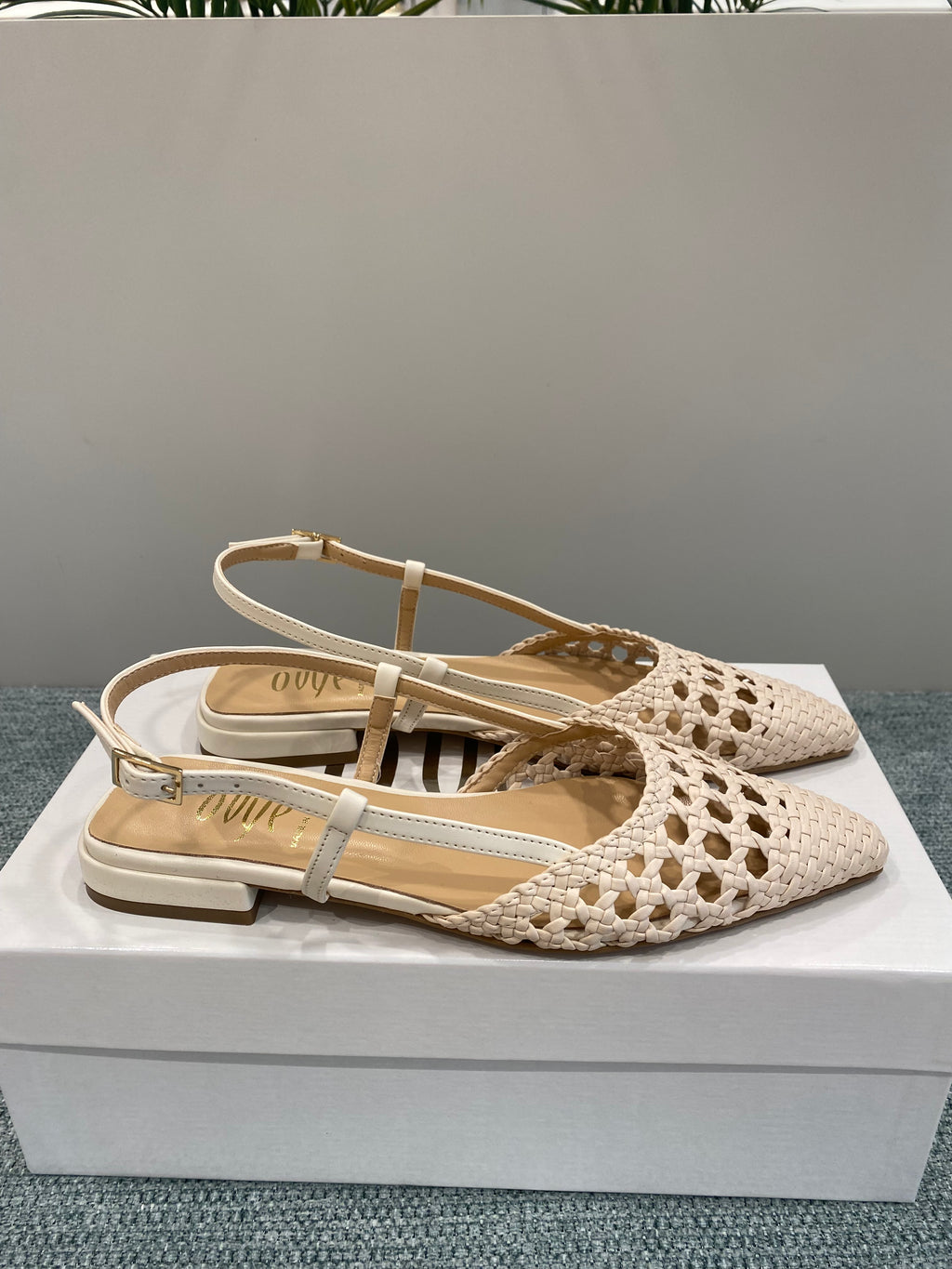 Ovyé - Slingback intrecciato Burro LF411A081CAP