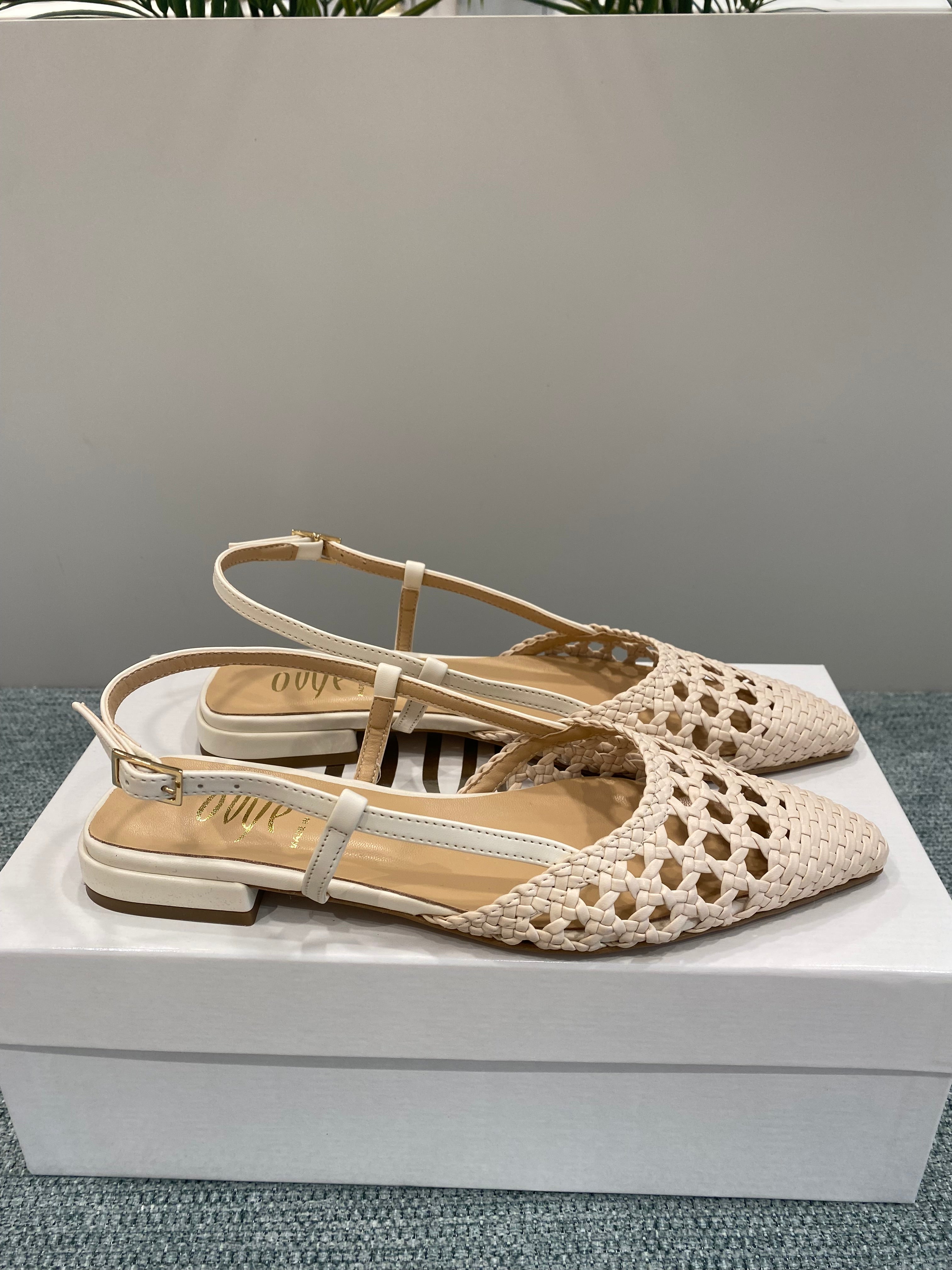 Ovyé - Slingback intrecciato Burro LF411A081CAP