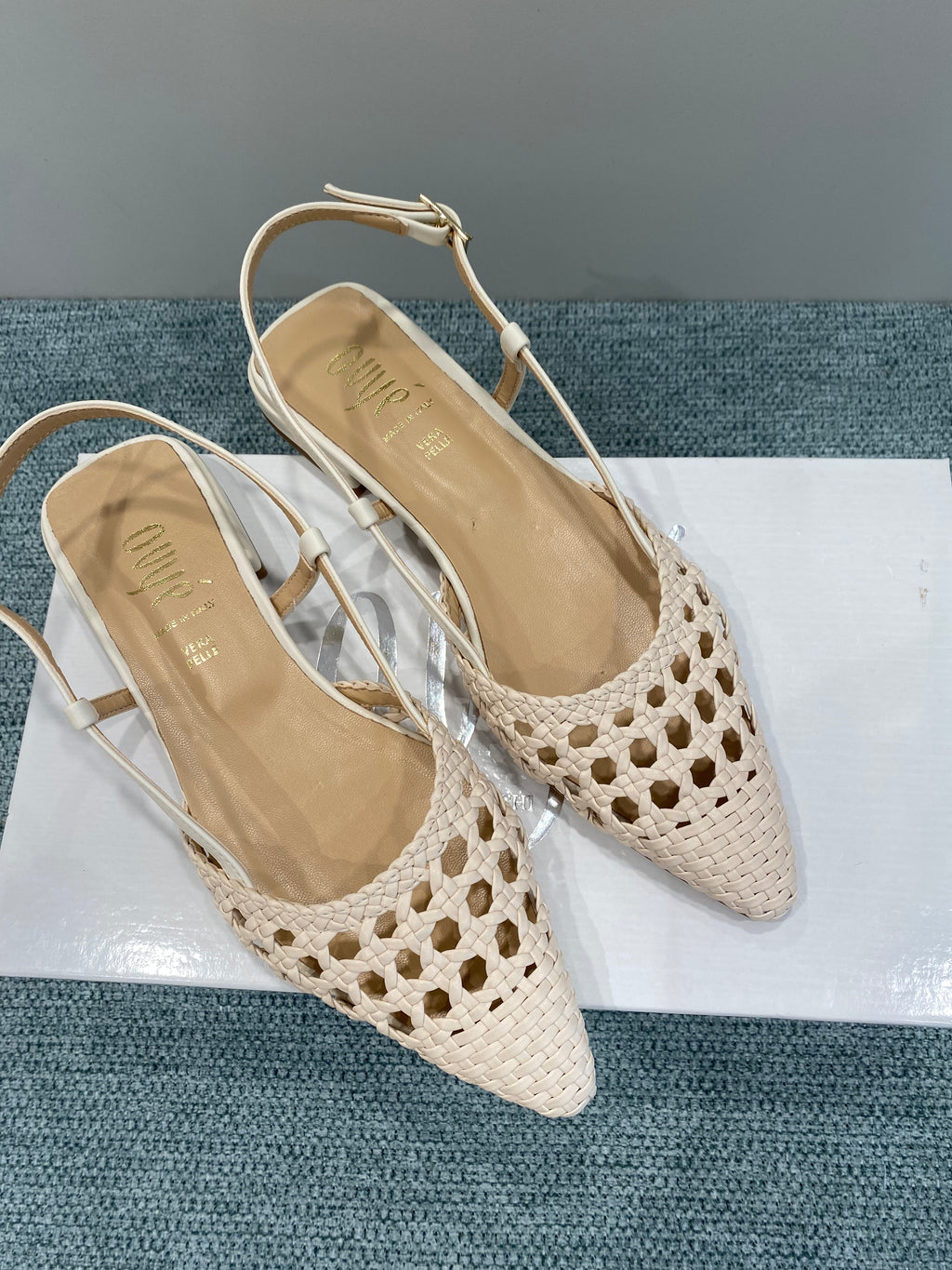 Ovyé - Slingback intrecciato Burro LF411A081CAP