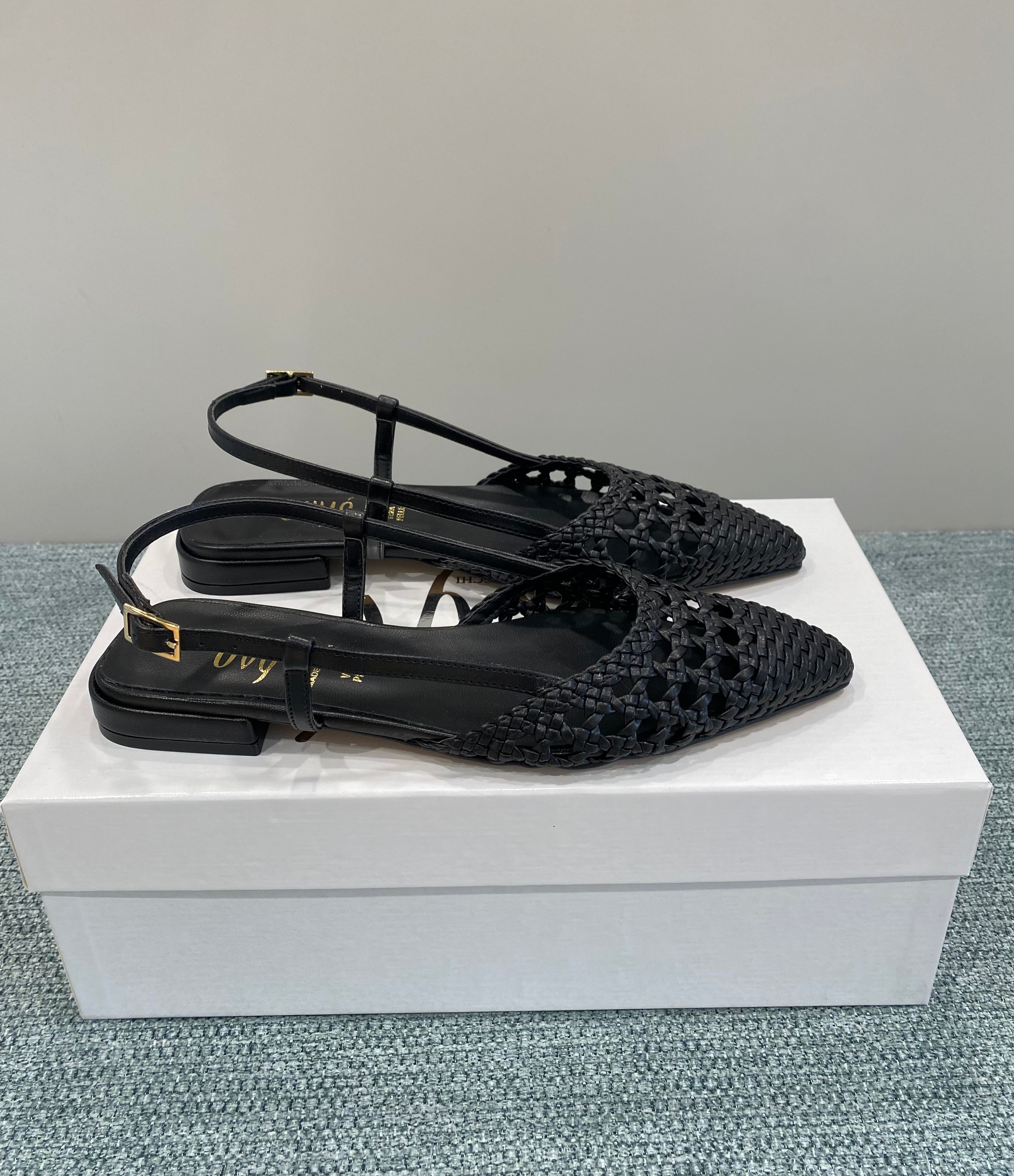 Ovyé - Slingback intrecciato Nero  LF411A081CAP
