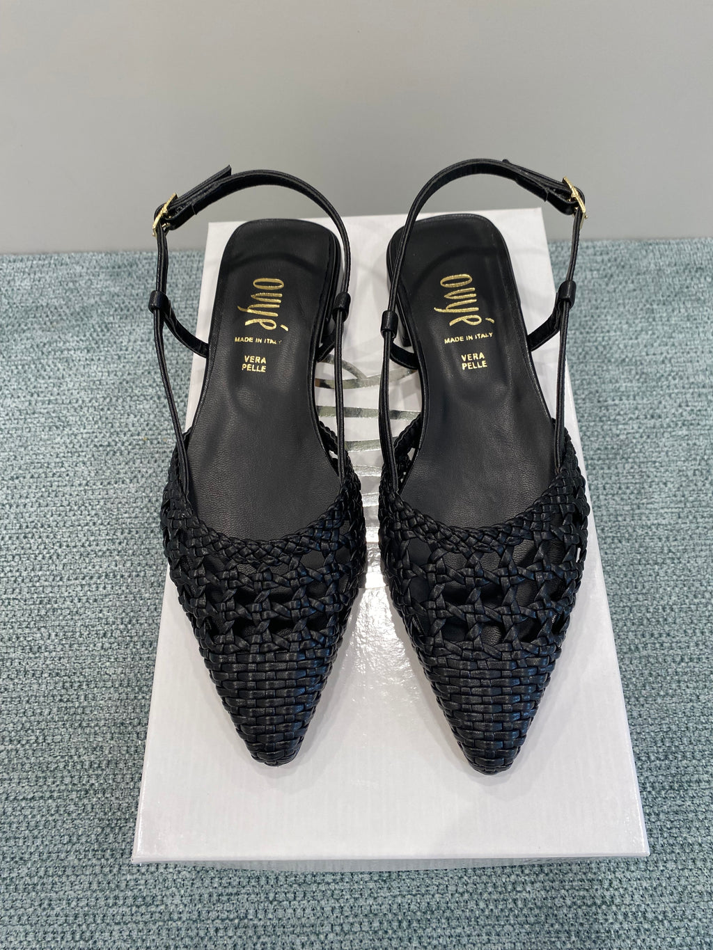 Ovyé - Slingback intrecciato Nero  LF411A081CAP