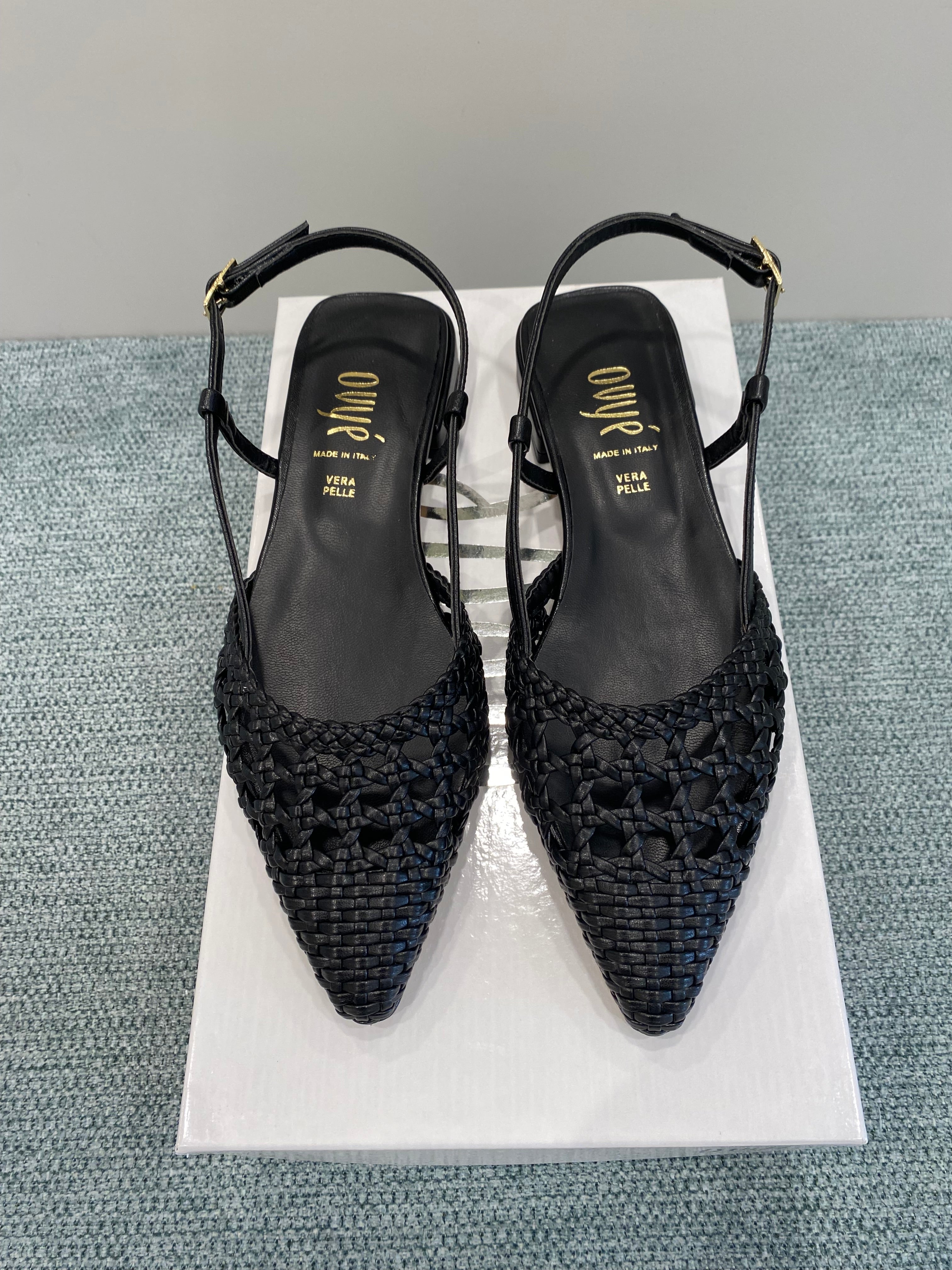 Ovyé - Slingback intrecciato Nero  LF411A081CAP