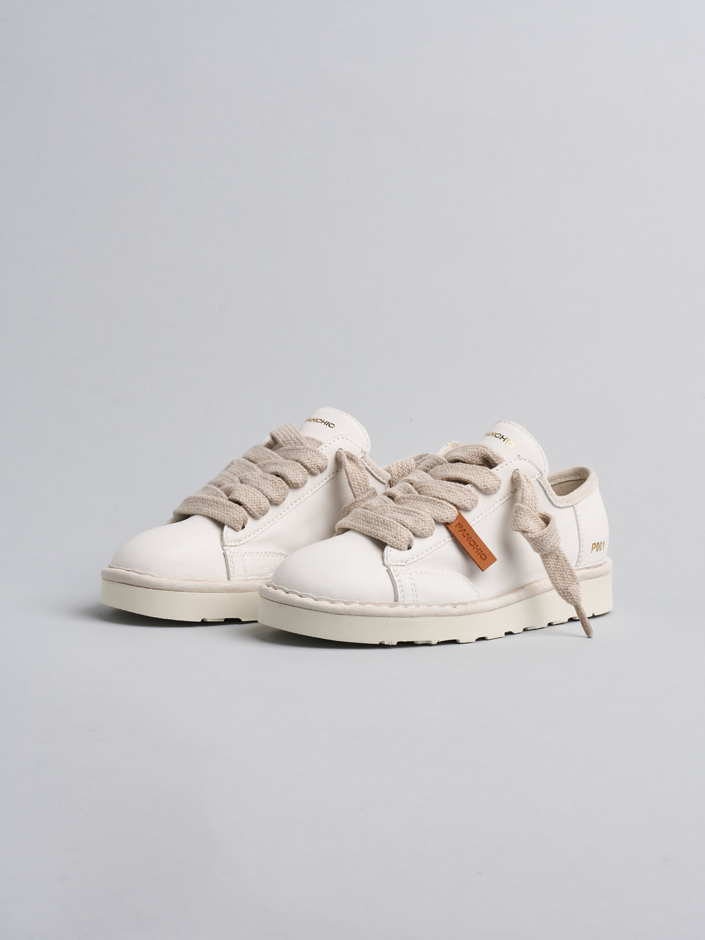 Panchic P001 - Sneaker Lace-Up Leather White