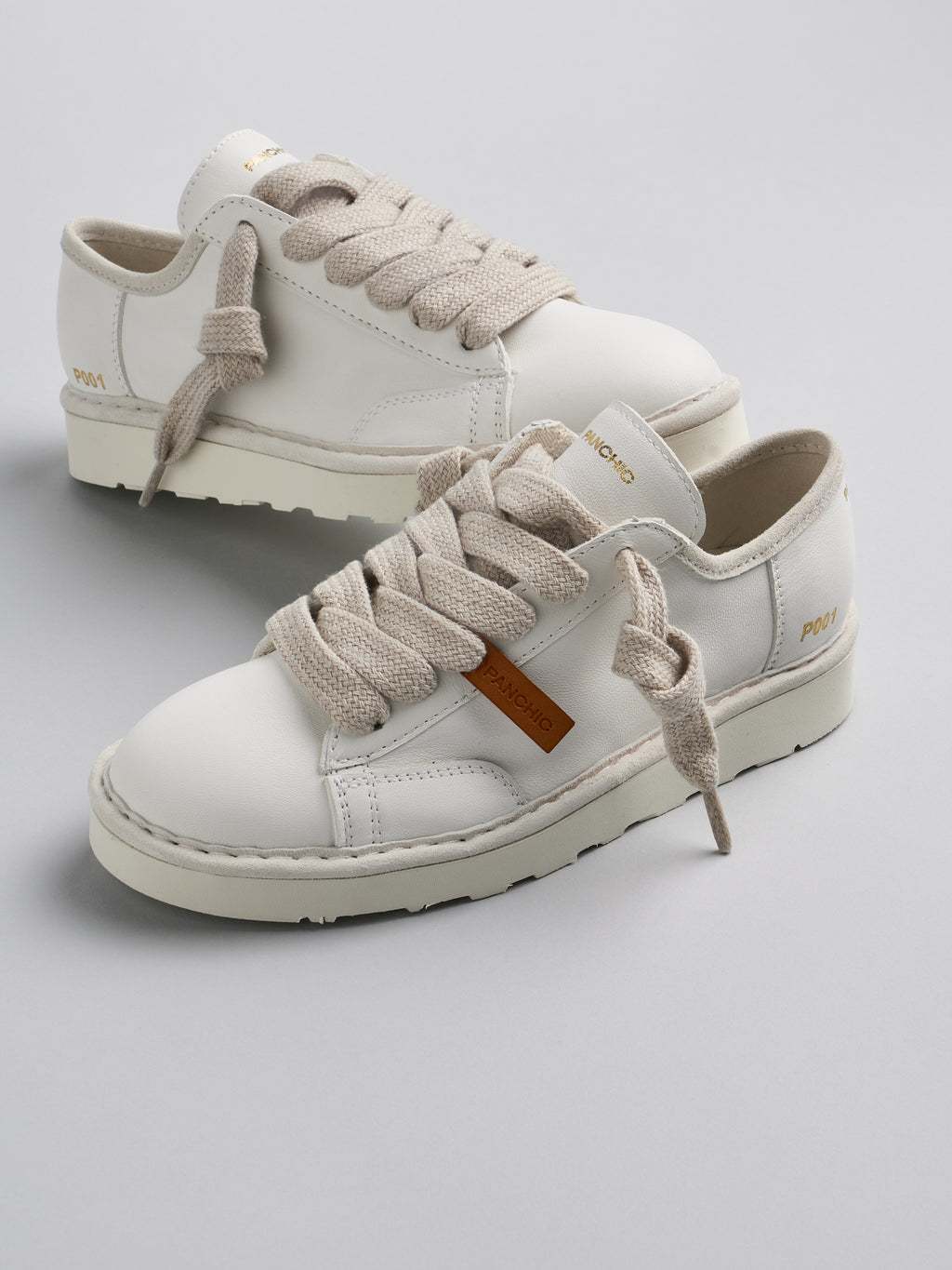 Panchic P001 - Sneaker Lace-Up Leather White