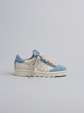 Panchic P001 - Sneaker cracked suede Ivory-Stone Blue