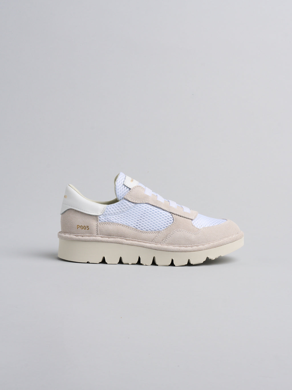 Panchic - Slip on Mesh Suede Leather col. Bianco