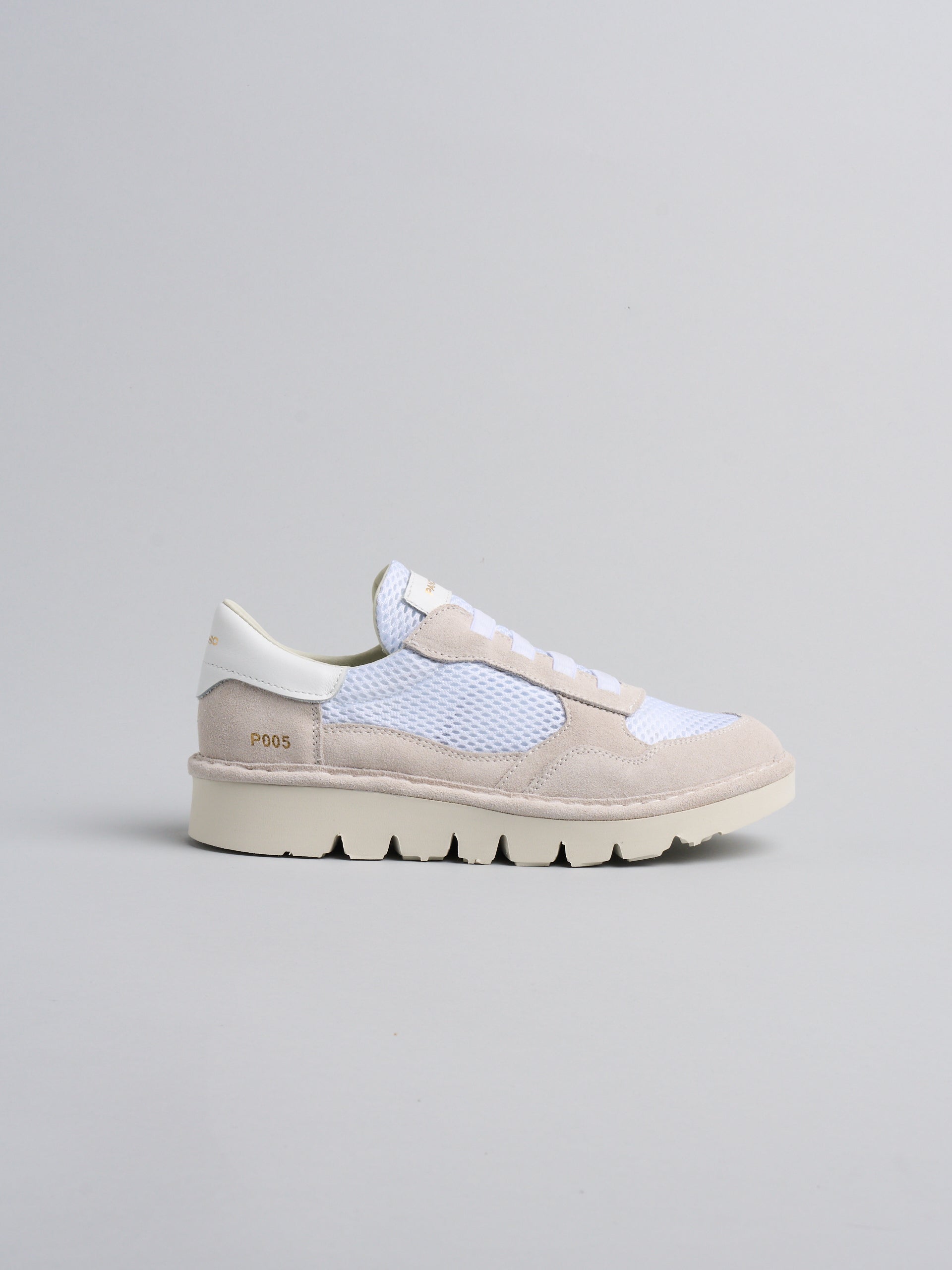 Panchic - Slip on Mesh Suede Leather col. Bianco