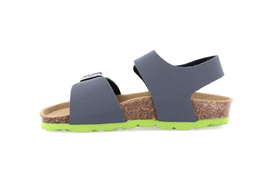 Grunland Junior - sandalo bambino Blu-Lime