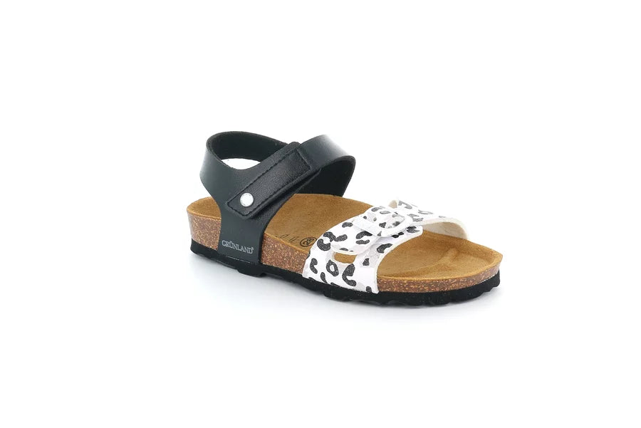 Grunland Junior Sandale für Mädchen Schwarz - Multi