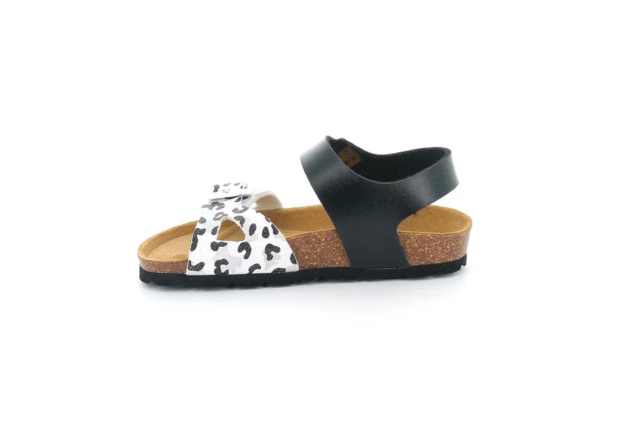 Grunland Junior Sandale für Mädchen Schwarz - Multi