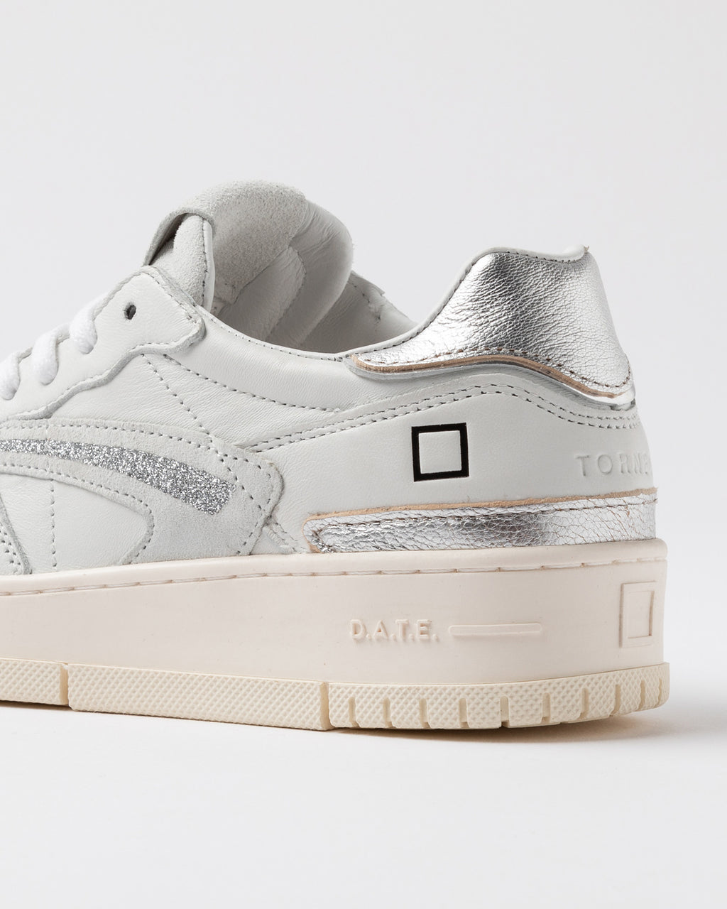 D.A.T.E. Sneaker Torneo Pure Shiny White-Silver