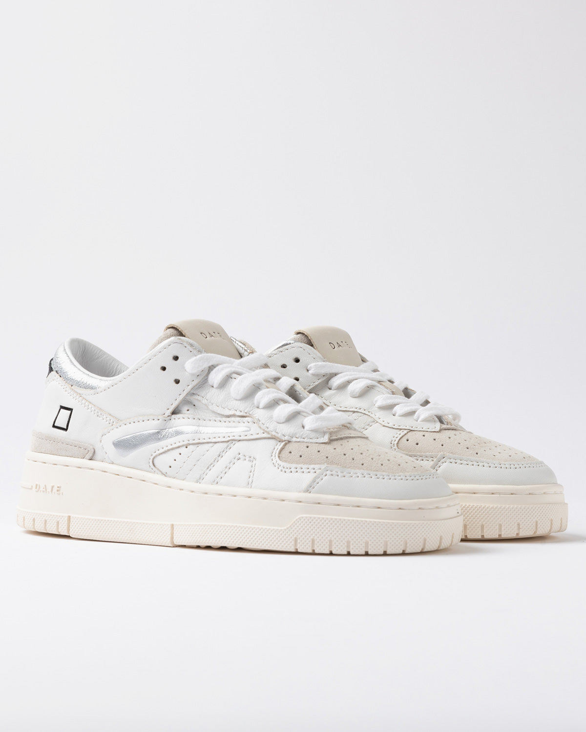 D.A.T.E. Sneaker Torneo Shiny White-Silver