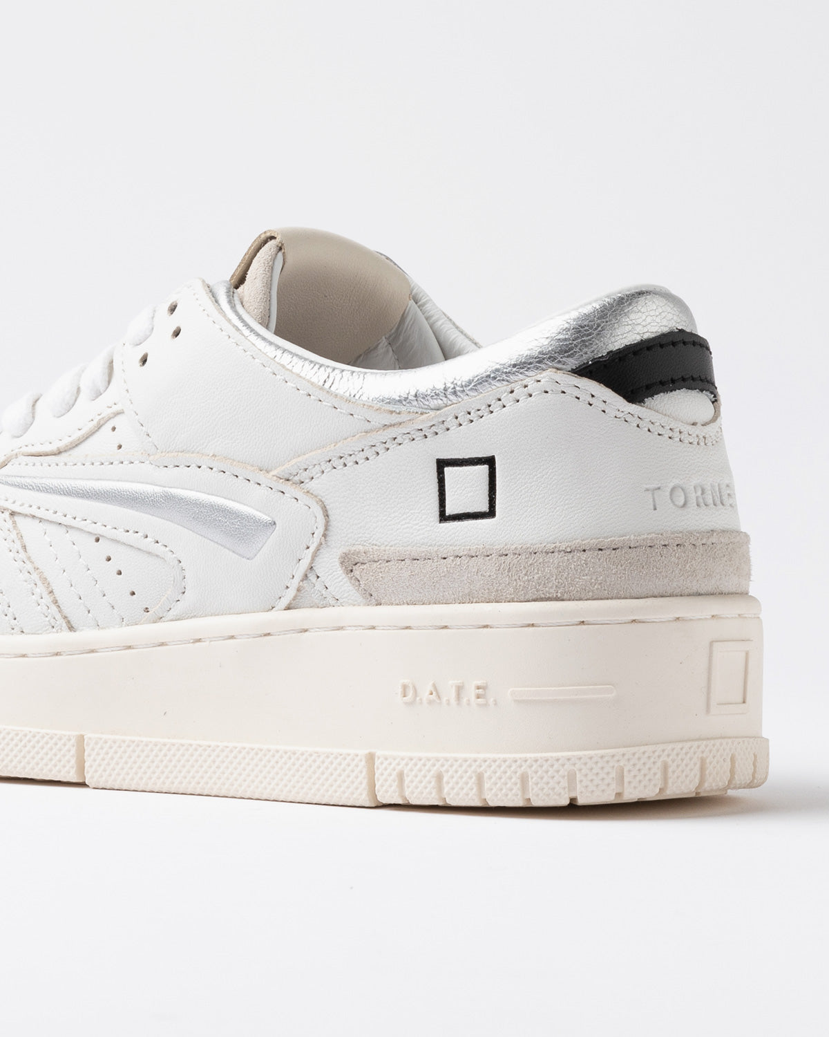 D.A.T.E. Sneaker Torneo Shiny White-Silver