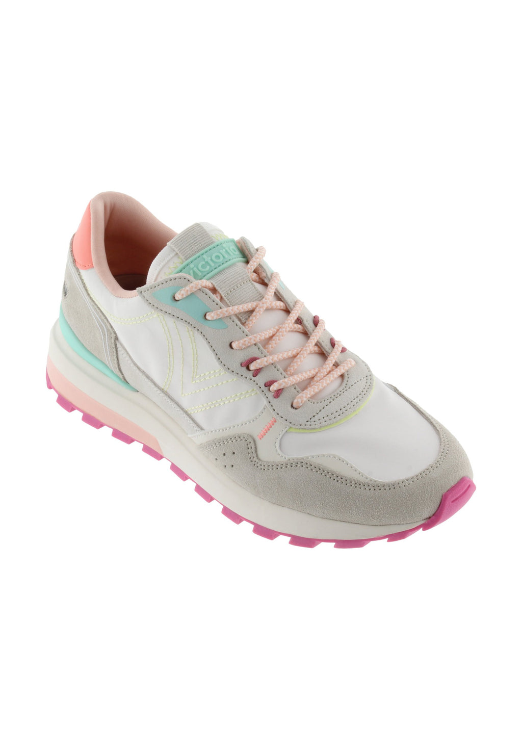 Victoria - sneaker in pelle e tessuto Multicolor 1156114