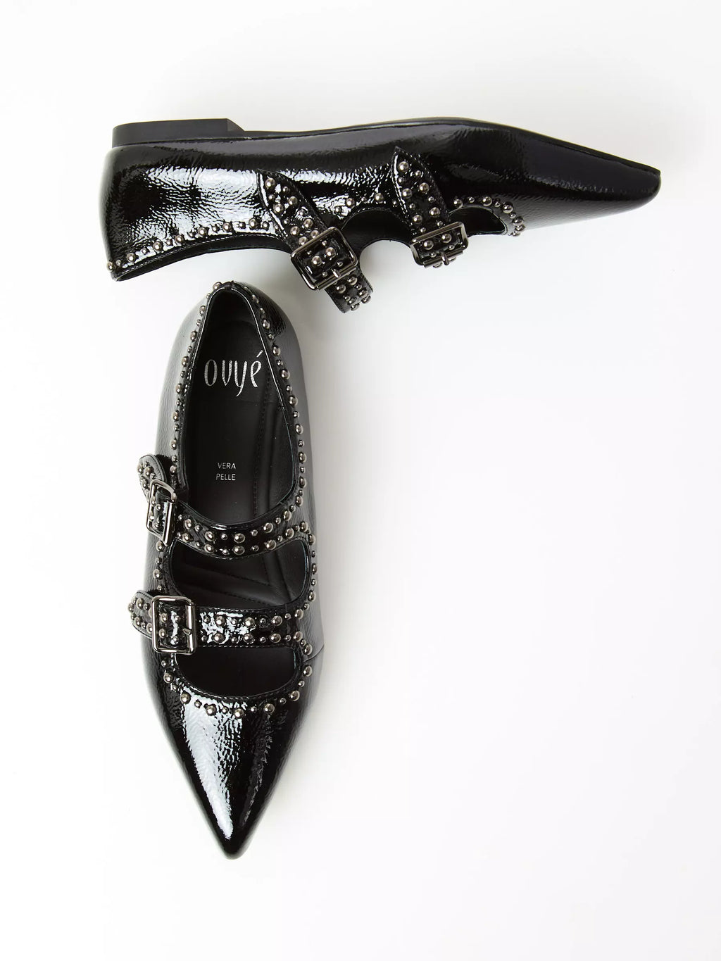 Ovyé - Scarpa bassa fibbie Naplack col. nero