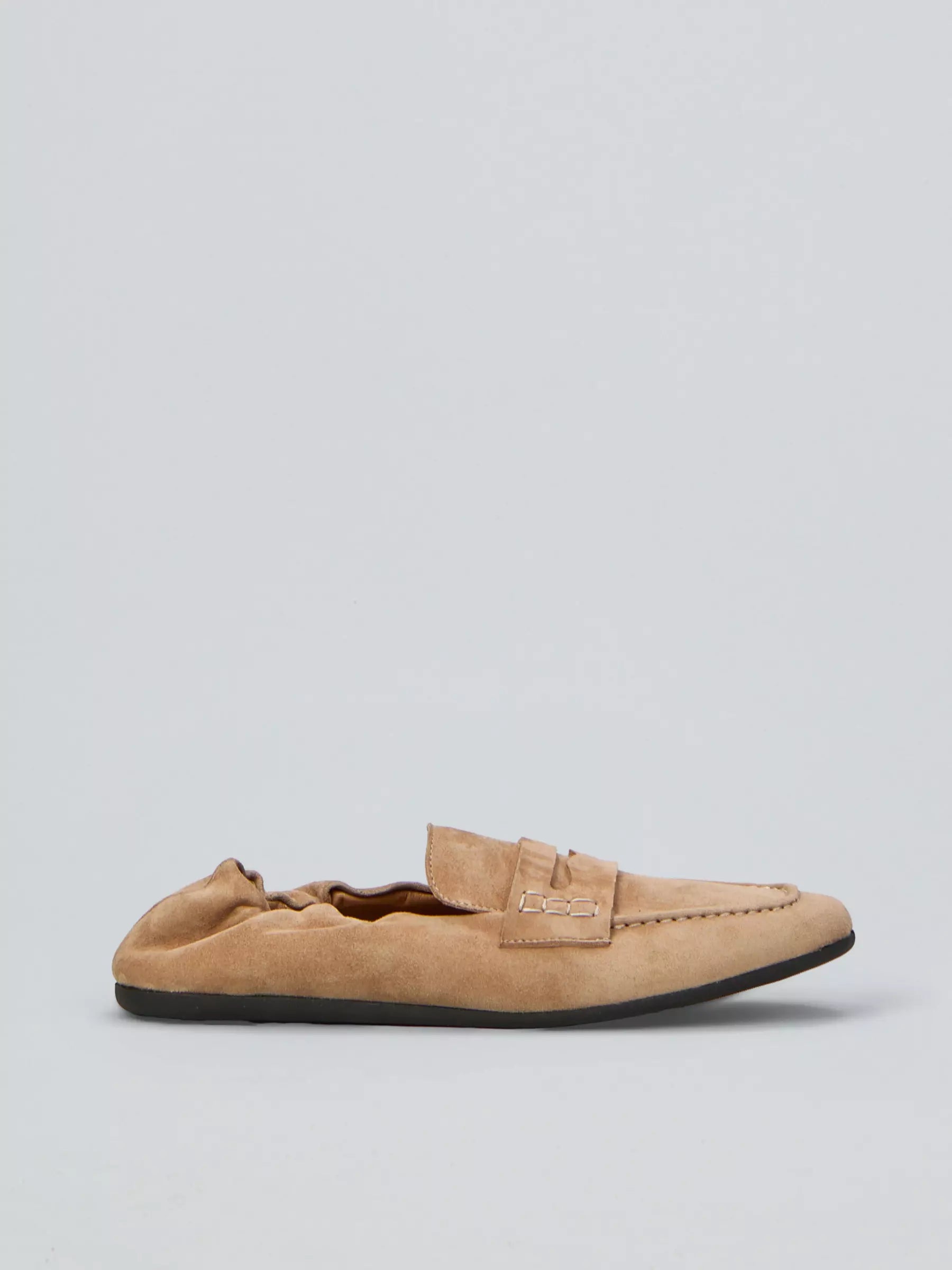 Ovyé Mocassino camoscio con elastico sul retro col. Camel