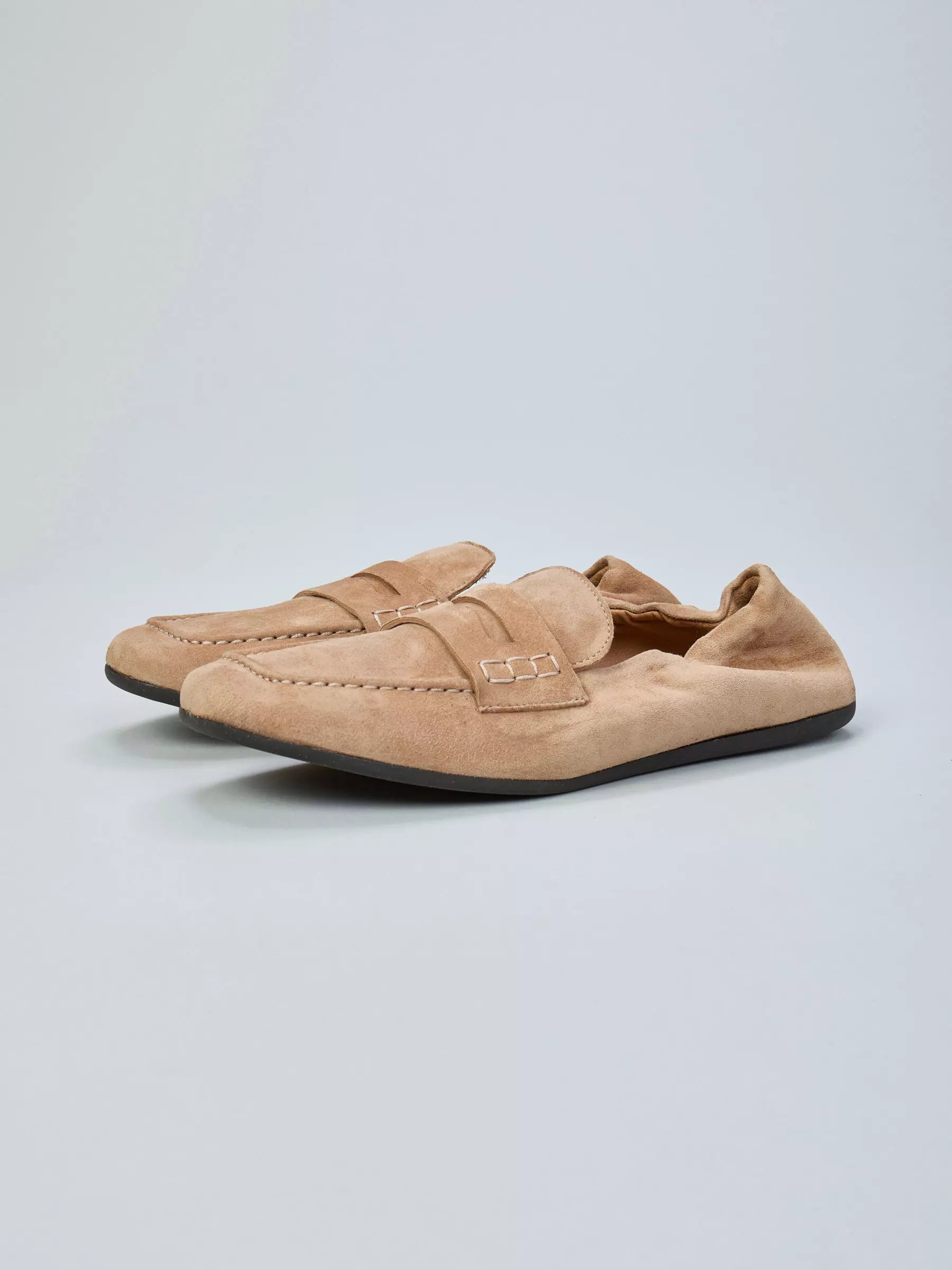 Ovyé Mocassino camoscio con elastico sul retro col. Camel