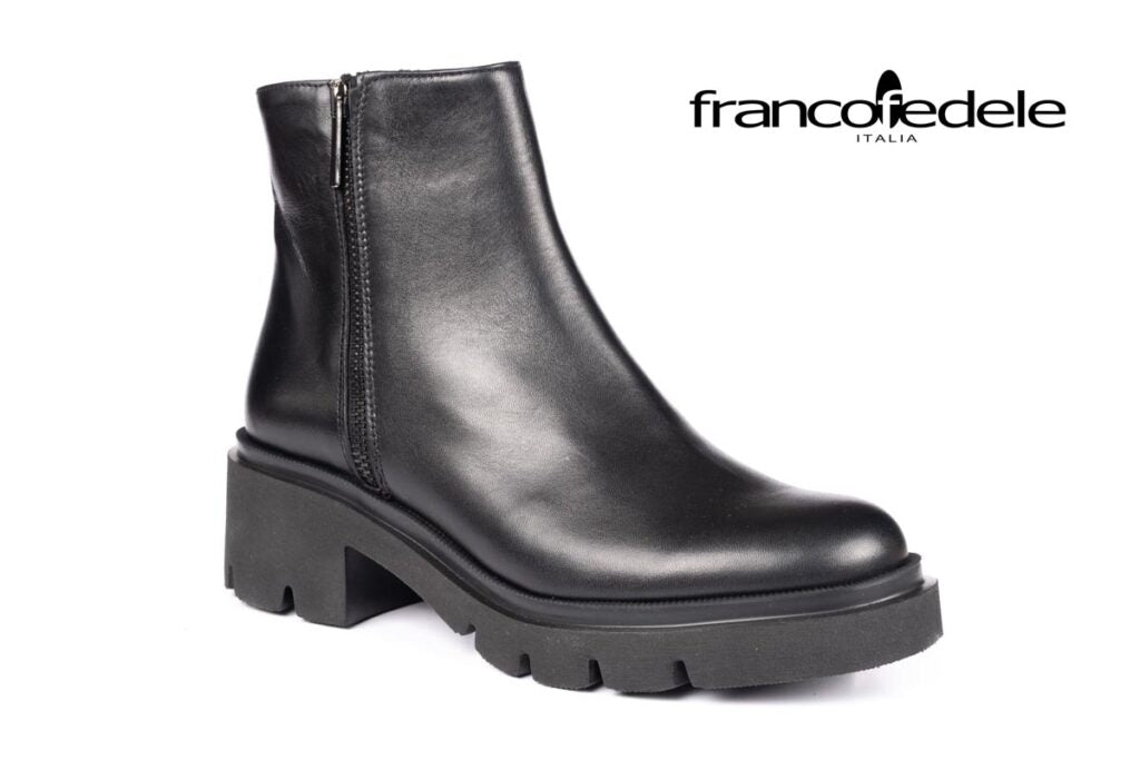 Franco Fedele - D920 Stivaletto con zip col. Nero