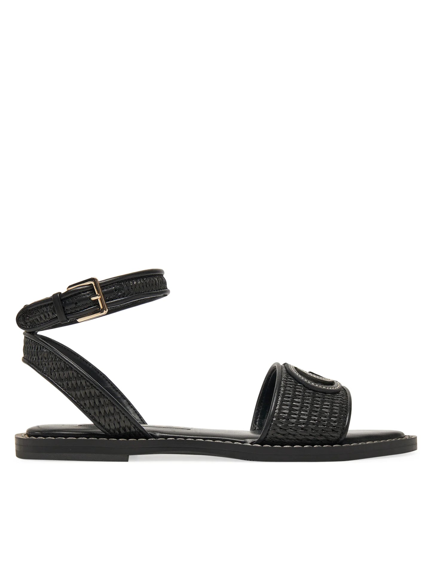 Guess - Sandalo Flat nero FLJSIYFAB03