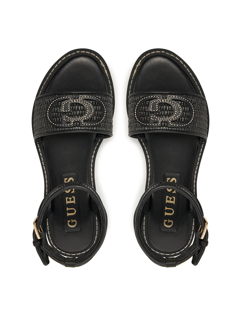 Guess - Sandalo Flat nero FLJSIYFAB03