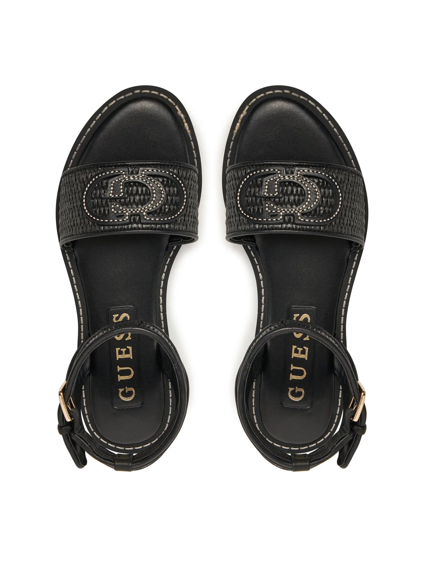 Guess - Sandalo Flat nero FLJSIYFAB03