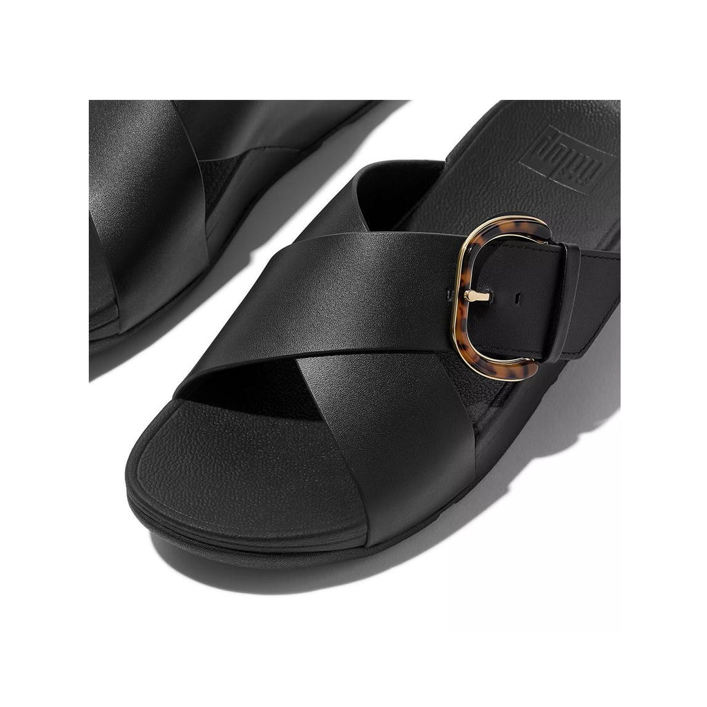 FitFlop JE8 - 090 Lulu Cross Slide - Inlay B. all black