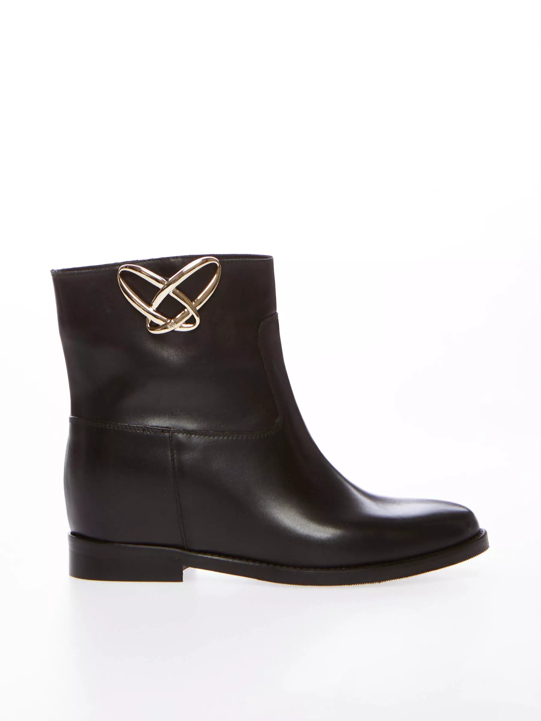 WHITNEY Internal Wedge Leather Ankle Boot
