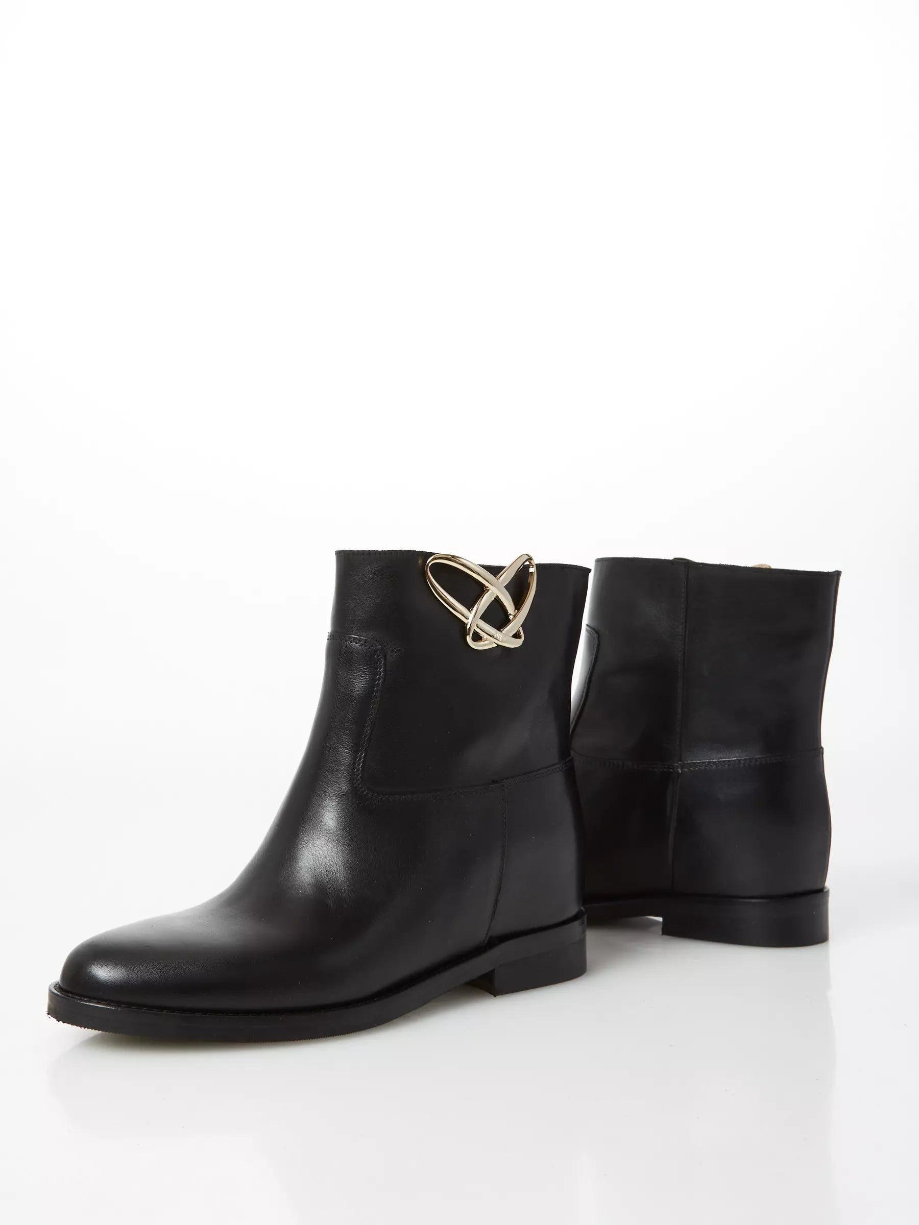 WHITNEY Internal Wedge Leather Ankle Boot