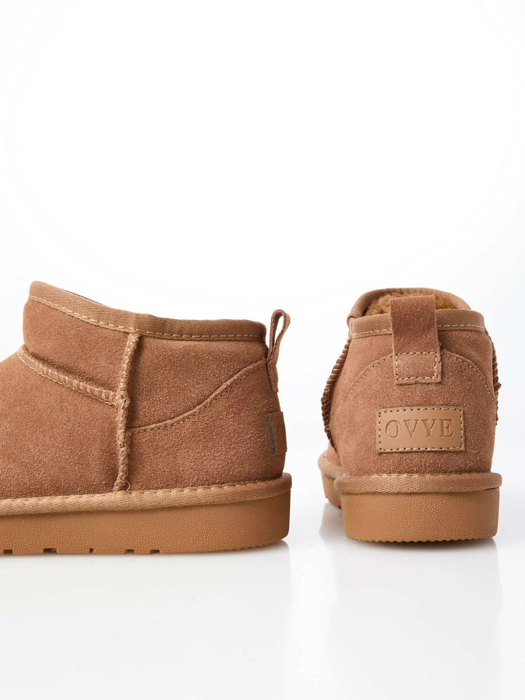 Ovyé - Stivaletto camoscio interno pelliccia col. Camel