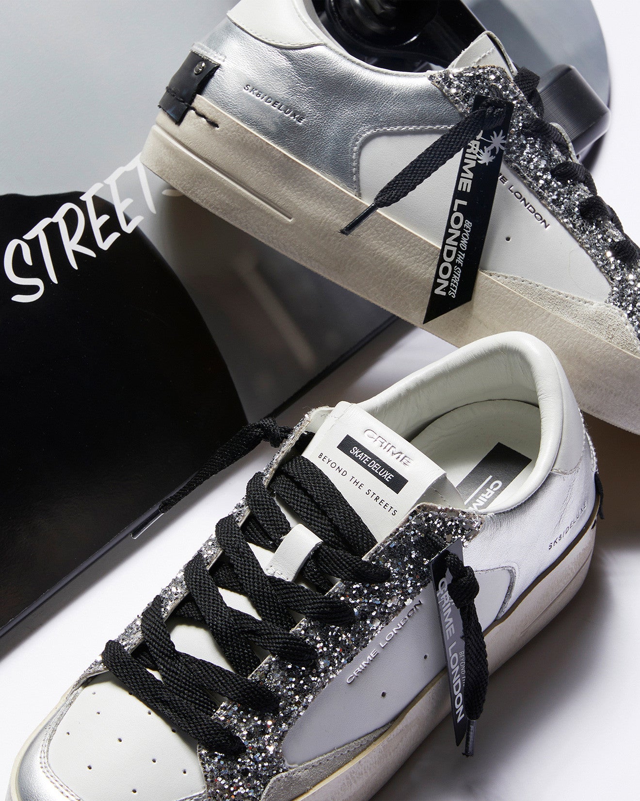 Crime London 26102PP5 SK8 DELUXE SILVER GLAM