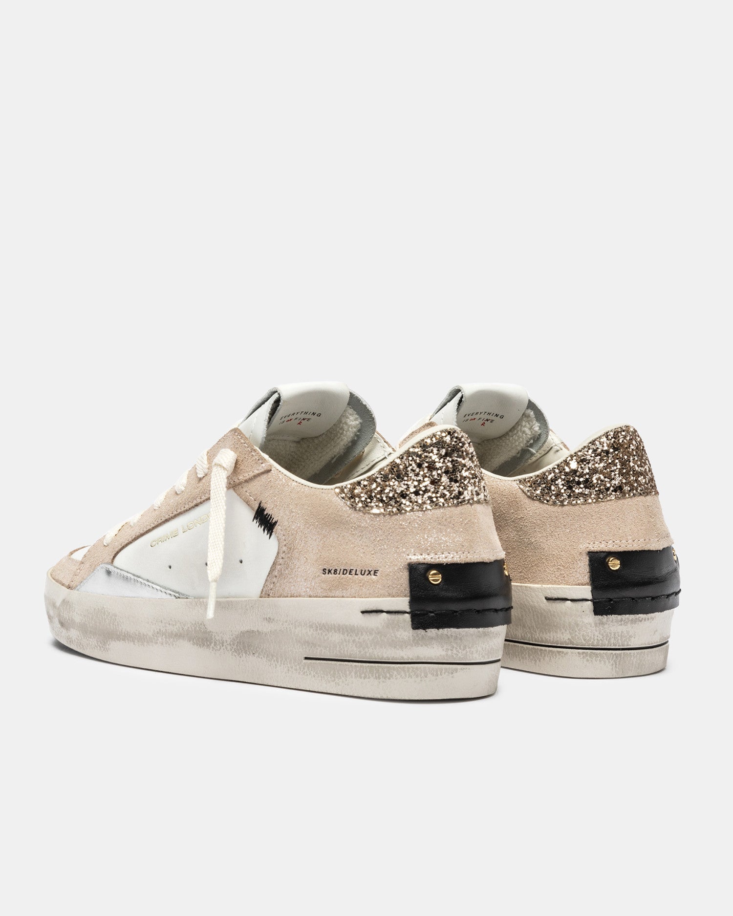 Crime London - SK8 Deluxe Wedge 25190AA8.13 Champagne Dust