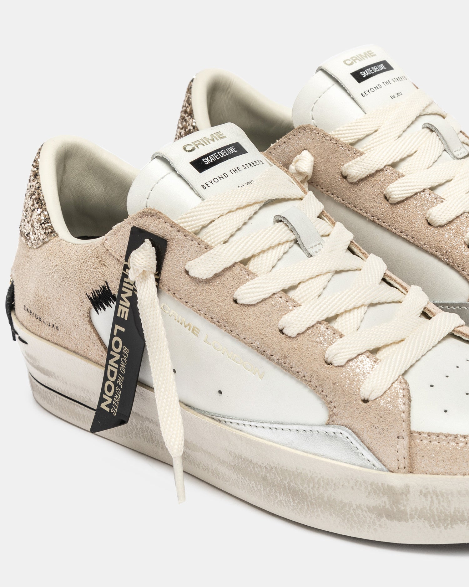 Crime London - SK8 Deluxe Wedge 25190AA8.13 Champagne Dust