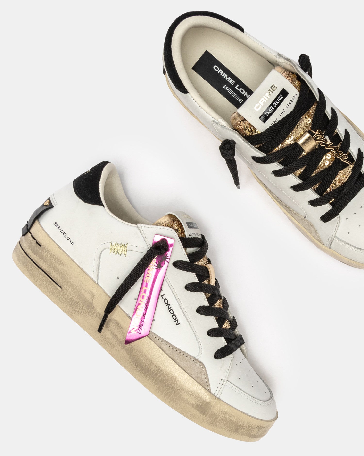 Crime London - SK8 Deluxe Wedge 25192AA8.10 Satin Spell