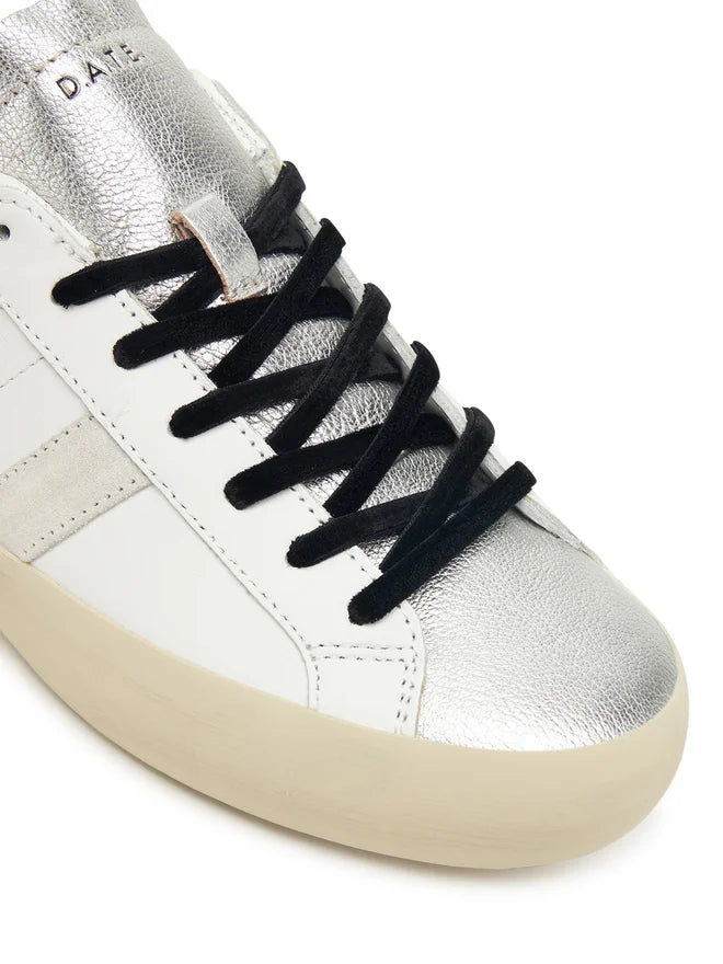 D.A.T.E. Sneaker Hill Low Shiny White-Platinum