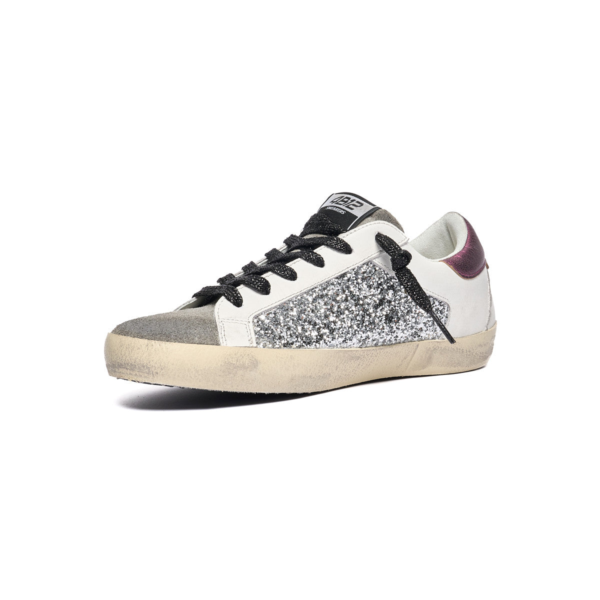 4B12 - Sneaker in pelle Suprime - D328 Silver/Purple