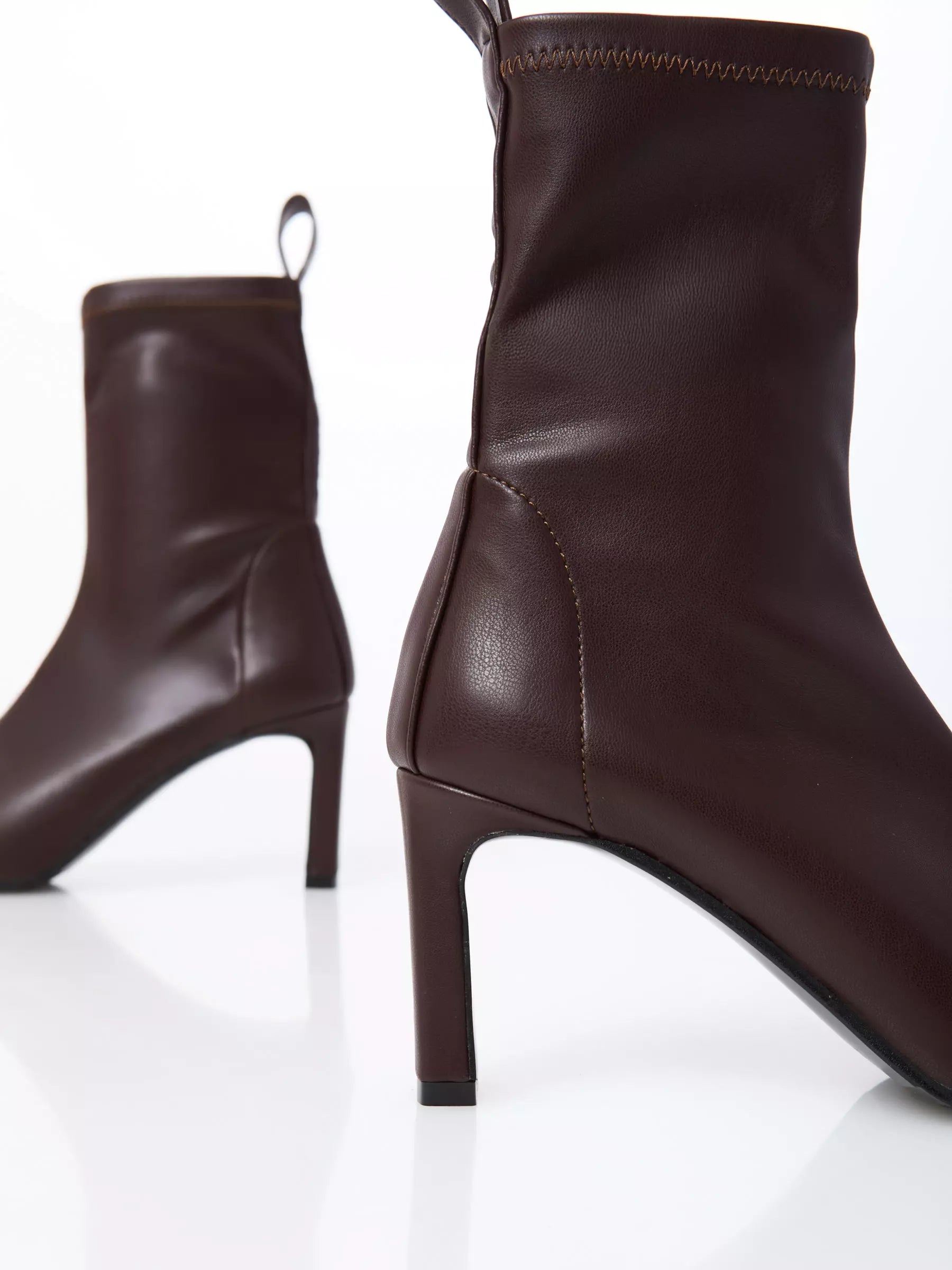 Ovyé - Stivaletto a calza elasticizzato AC1736 col. Caffè